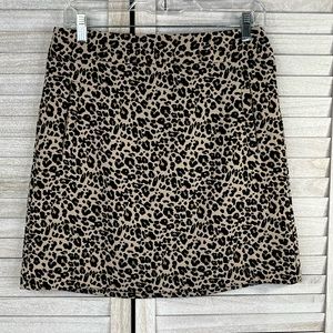 LOFT Cheetah Print A Line Mini Skirt-4